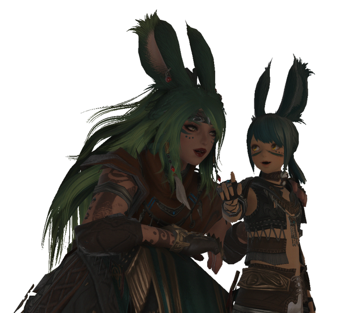 Shieke with her youngest daughter at seven summers